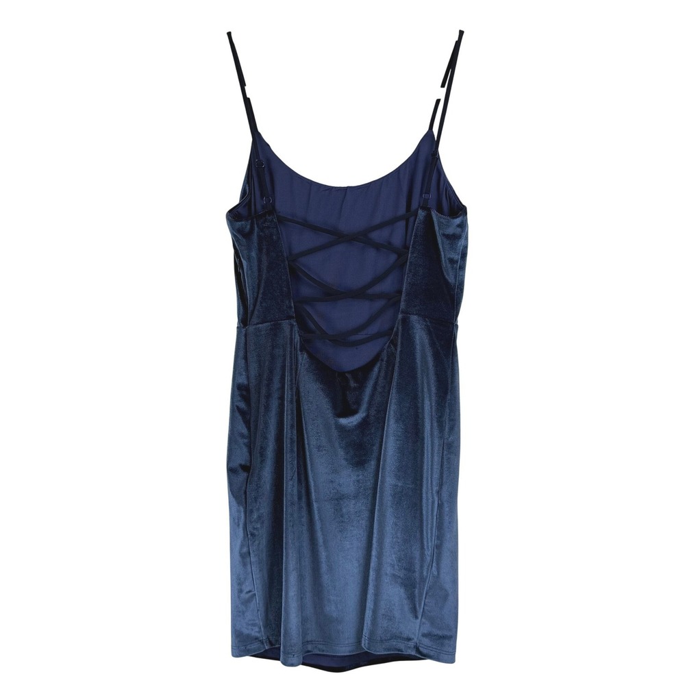 NEW NBD BROOK NIGHTFALL Velvet Mini Dress Sleeveless Crisscross REVOLVE WOMEN XS - Picture 4 of 10